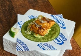 Taco Nayarit del restaurante Los Chamacos.