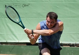 Pedro Martñinez Portero, durante un campeonato reciente de tenis.