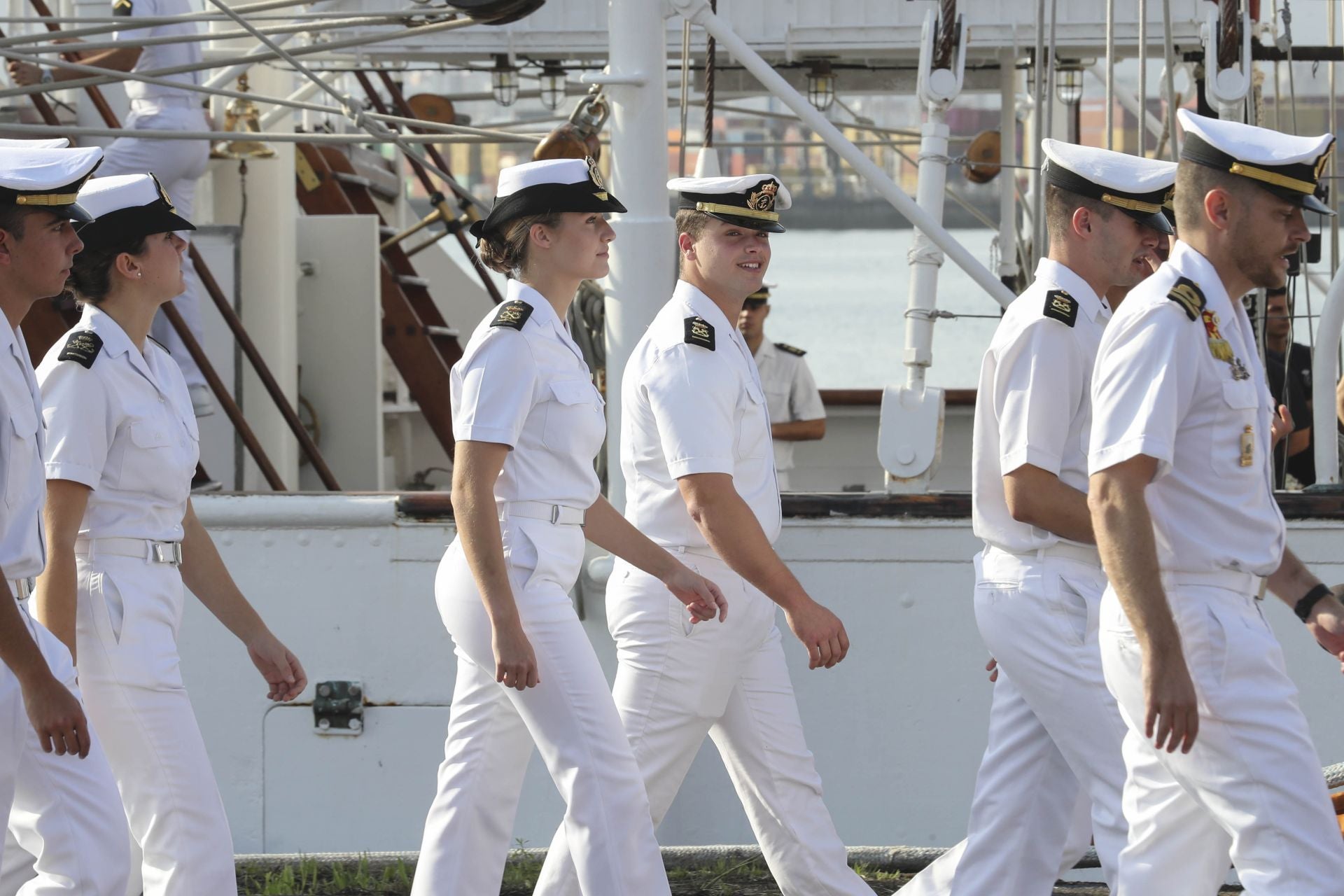 Fotos: La princesa Leonor llega a Gijón en el Juan Sebastián de Elcano