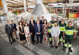 Visita del ministro Hereu a la planta valenciana.