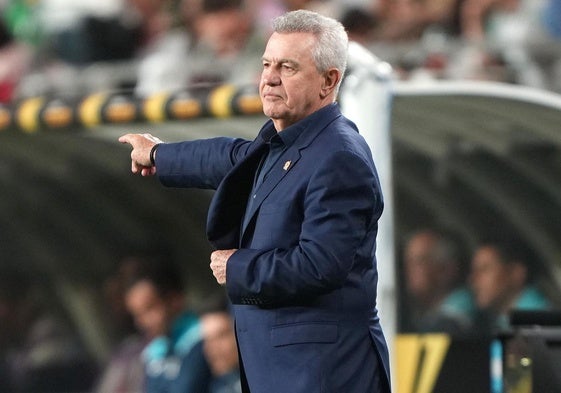 Javier Aguirre, entrenador de la selección nacional de México, durante el partido contra Honduras.