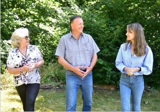 Carmen Gil, Uro Heimermann y Rosa Álvarez, durante las jornadas en Alemania.