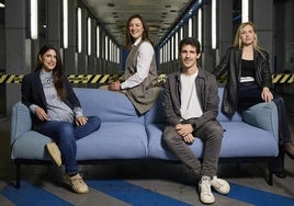 Los arquitectos Ester Blasco, Sara Portela, Adrián de Arriba y Marina Victoria.