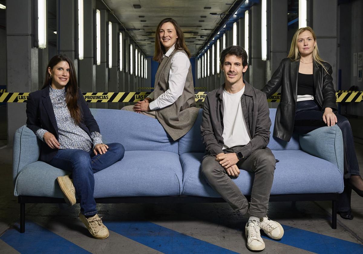 Los arquitectos Ester Blasco, Sara Portela, Adrián de Arriba y Marina Victoria.