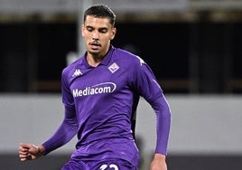 Matías Moreno, en un partido con la Fiorentina