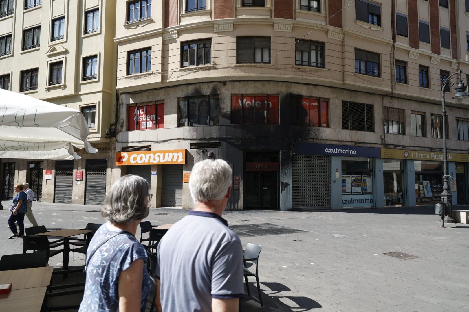 Vandalizan la sede del PSPV-PSOE en Valencia