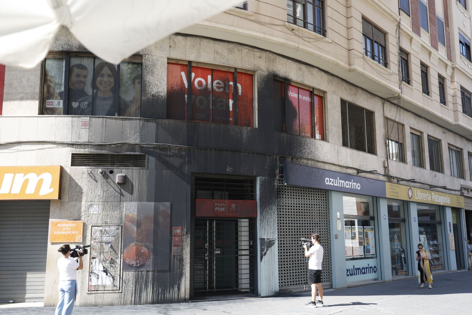 Vandalizan la sede del PSPV-PSOE en Valencia