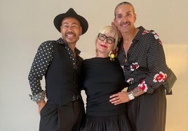 Pilar Ruiz- Huerta con Rafa Moreno y José Alandés.