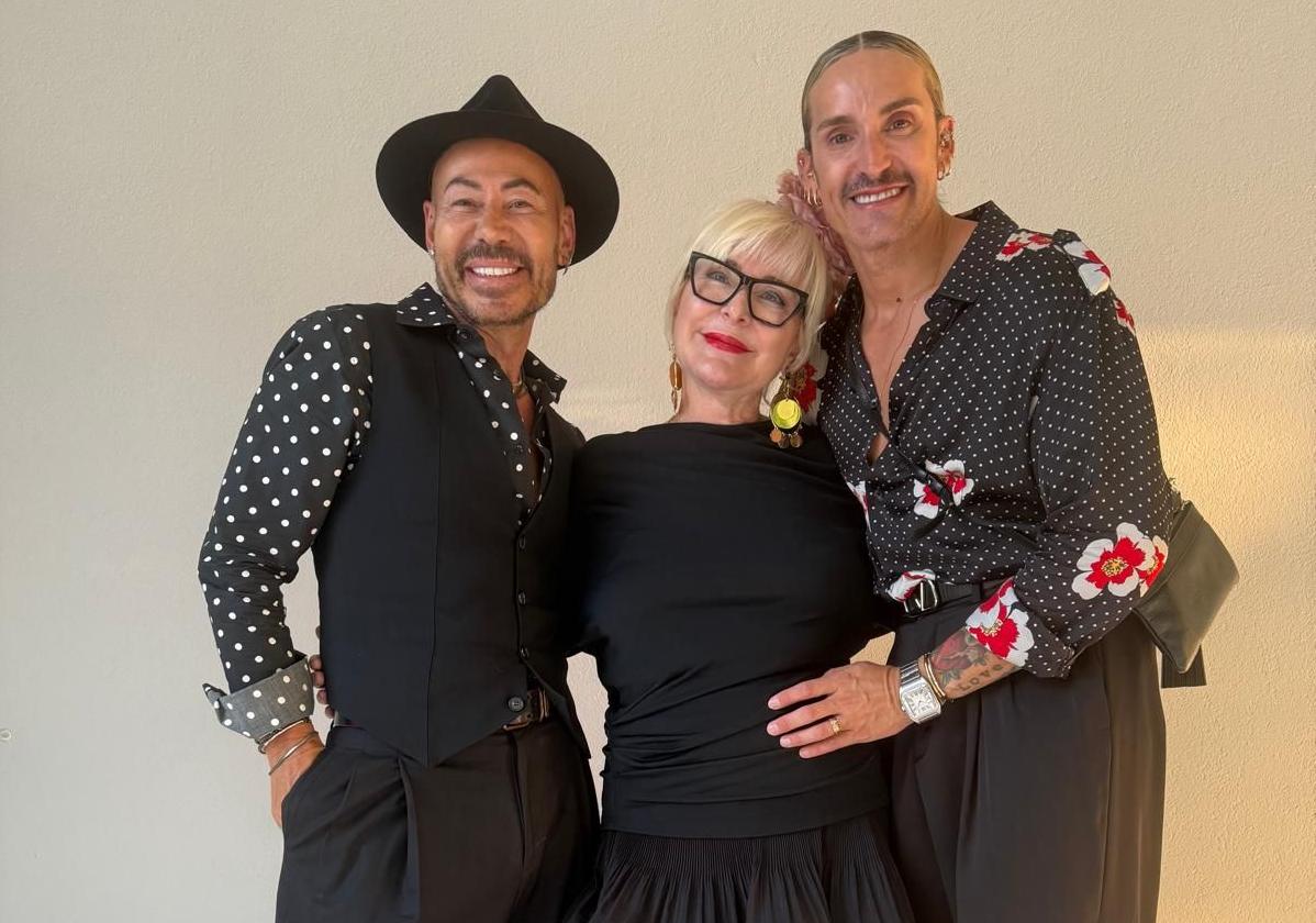Pilar Ruiz- Huerta con Rafa Moreno y José Alandés.