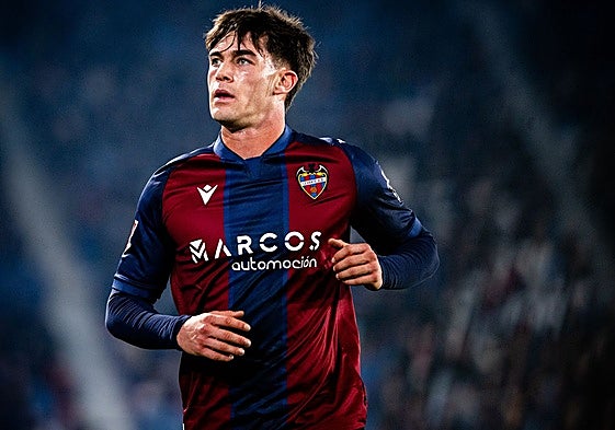 Xavi Grande, durante un partido con el Levante.