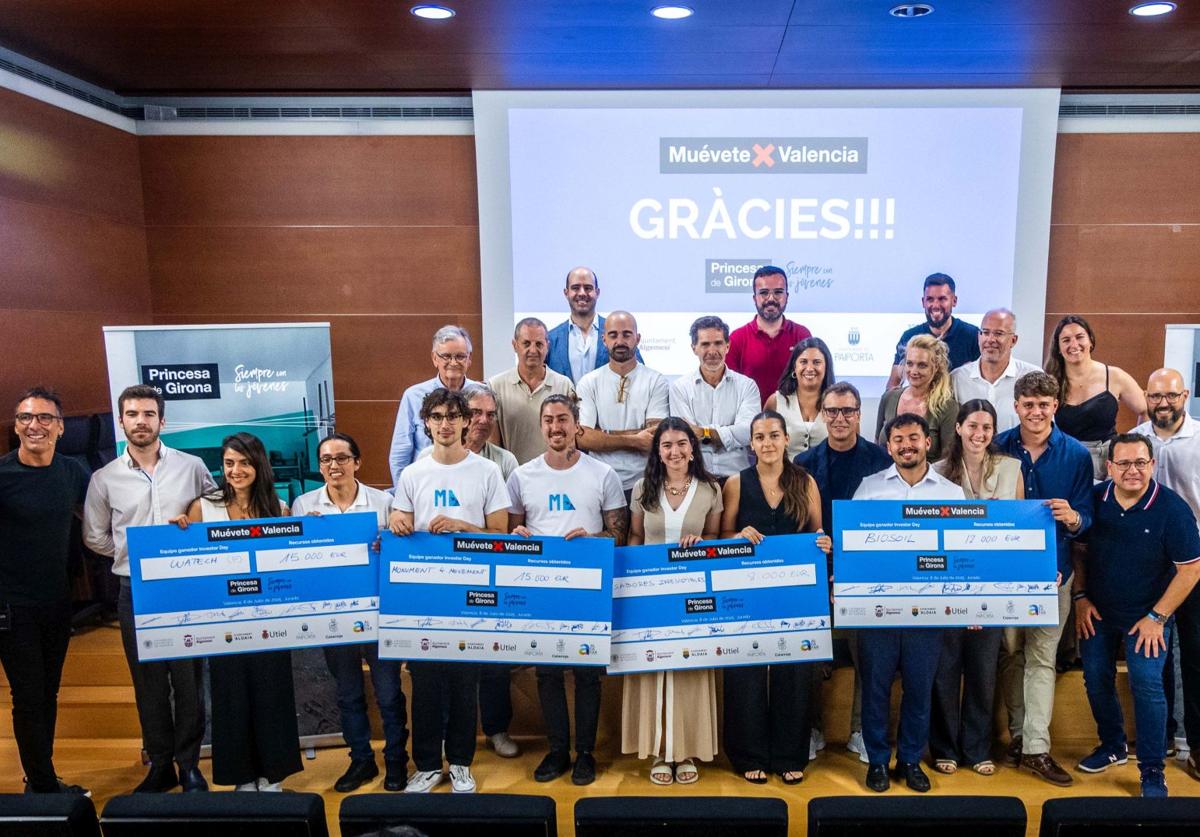 Equipos ganadores en el certamen.