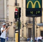 Un termómetro en el centro de Valencia.