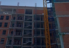 Obras de las viviendas de promoción pública en Tarongers.