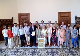 María José Catalá y representantes municipales en el acto del Acuerdo de Vera