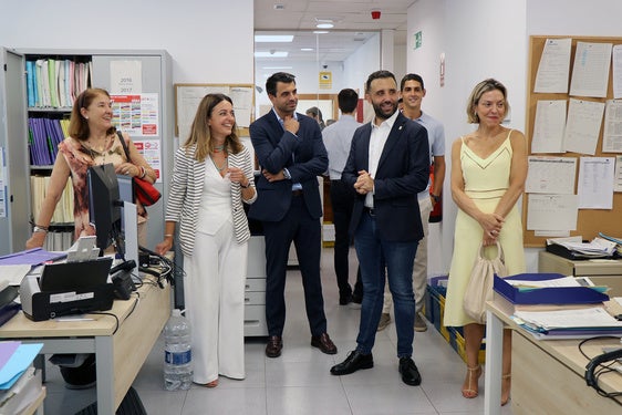 Un momento de la visita.