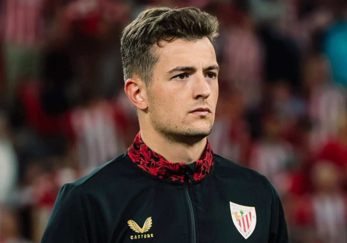 Julen Agirrezabala, durante un partido con el Athletic de Bilbao.