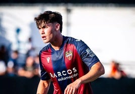 Xavi Grande, durante un partido con el Levante