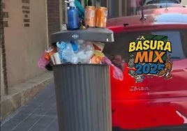 Una de las papeleras de Alicante.