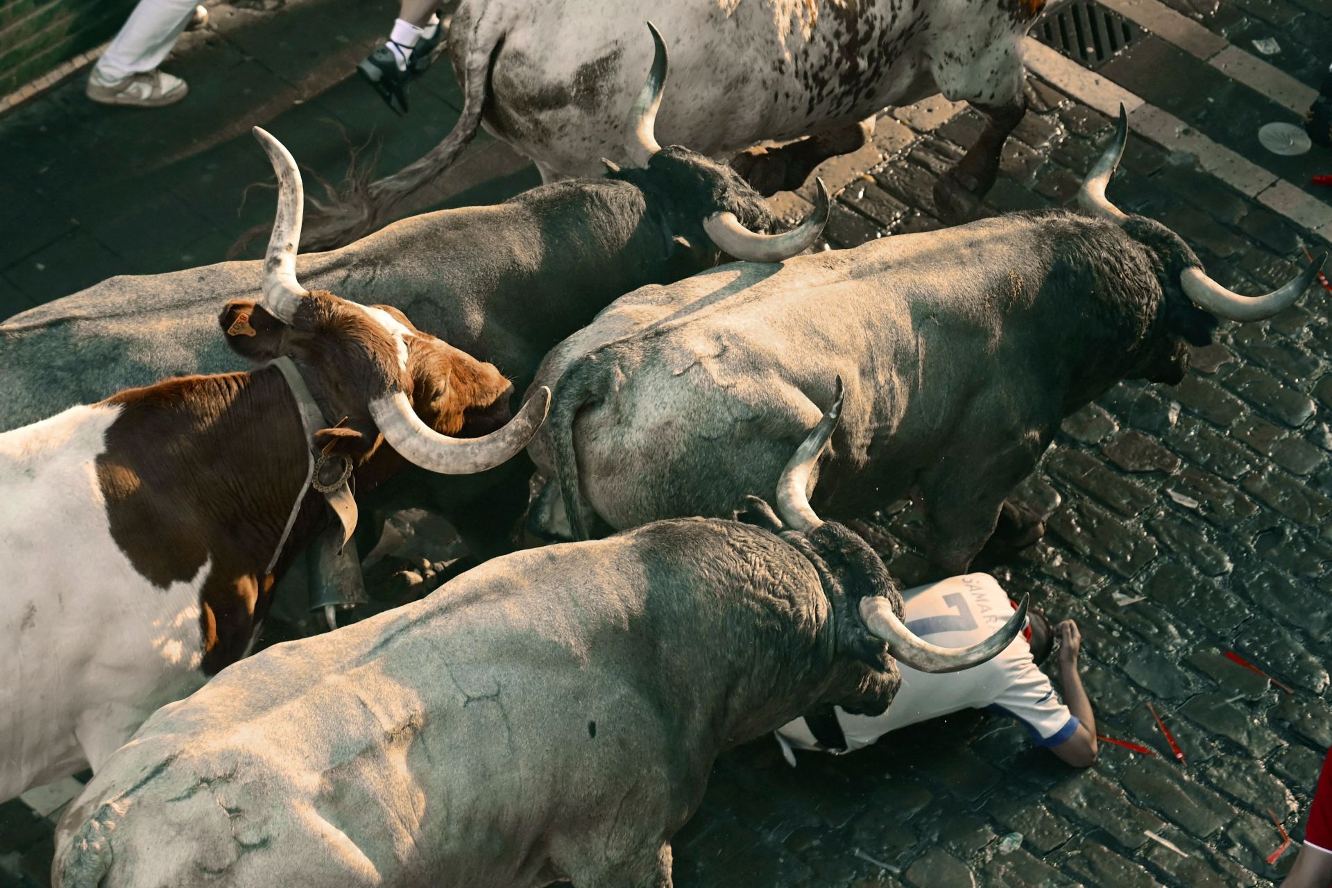 El sexto encierro de San Fermín 2025, en imágenes