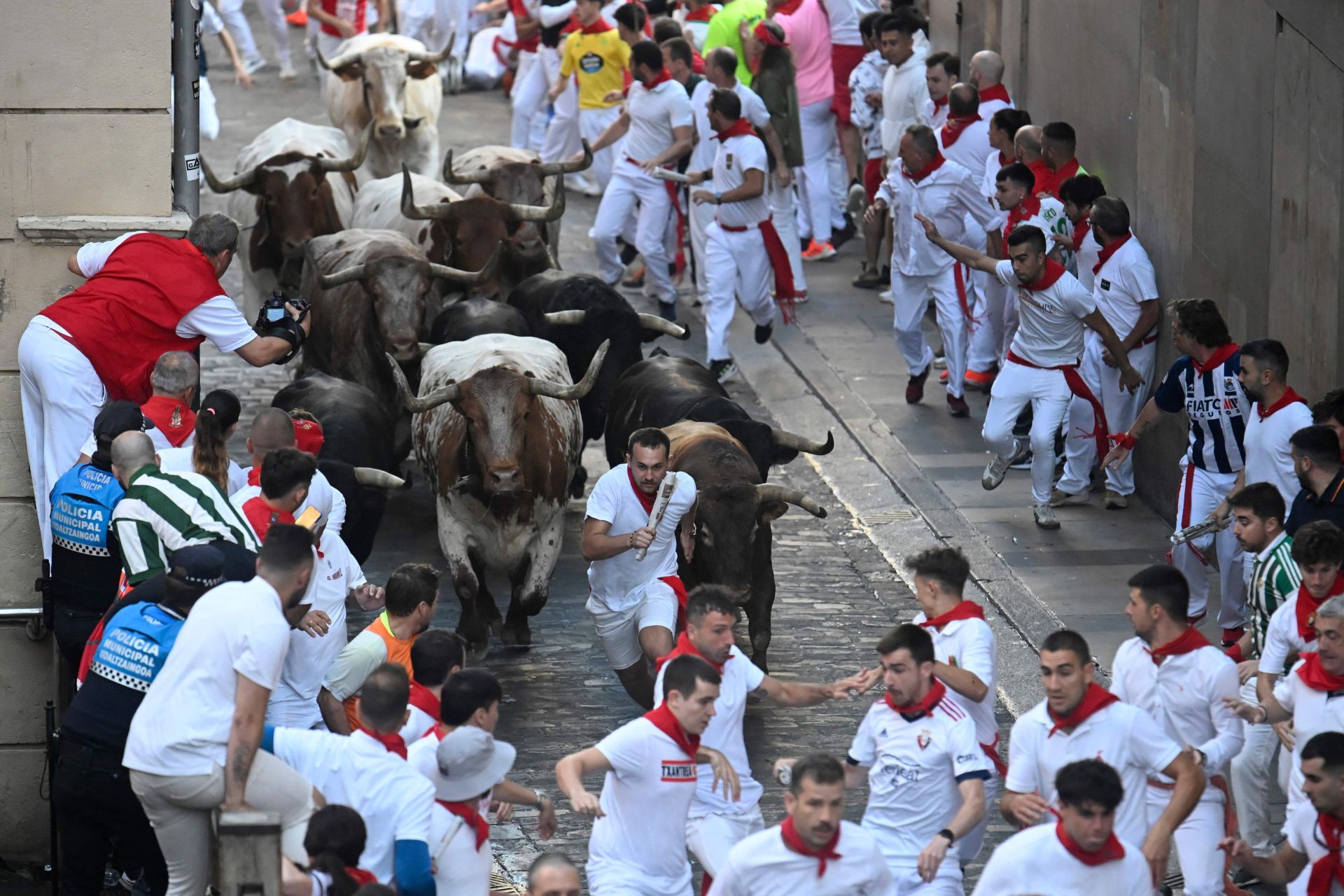 FOTOS | Séptimo encierro de San Fermín 2025