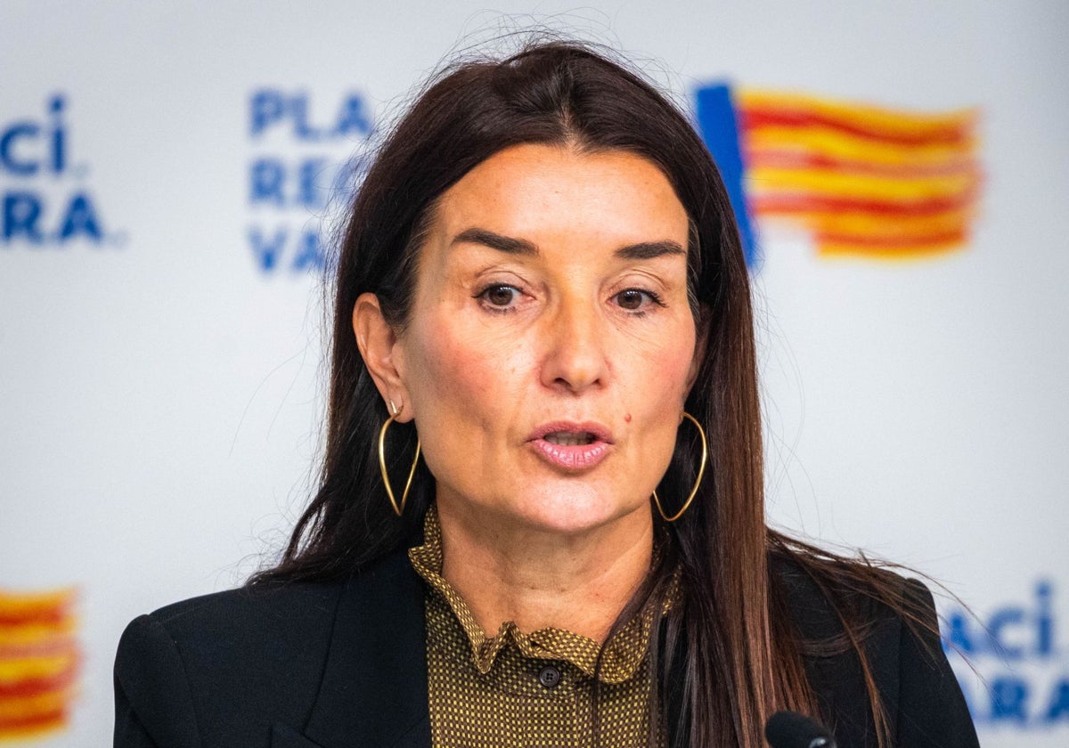 Ruth Merino, durante la rueda de prensa del Consel.