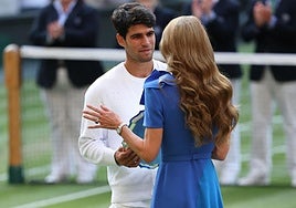 Alcaraz, felicitado por la princesa de Gales, Kate Middleton.