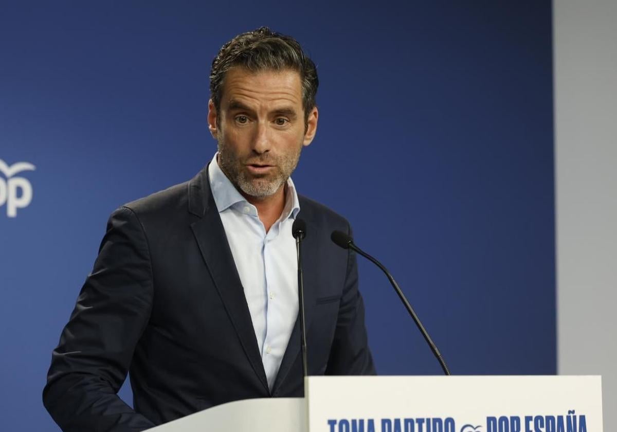 Borja Semper, en la rueda de prensa de este lunes.