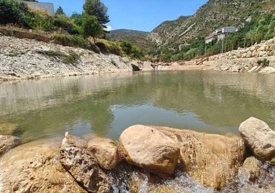 Un tramo de la playa fluvial recuperado tras la dana.