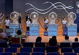 Salón de sorteos de Loterías y Apuestas del Estado este jueves,