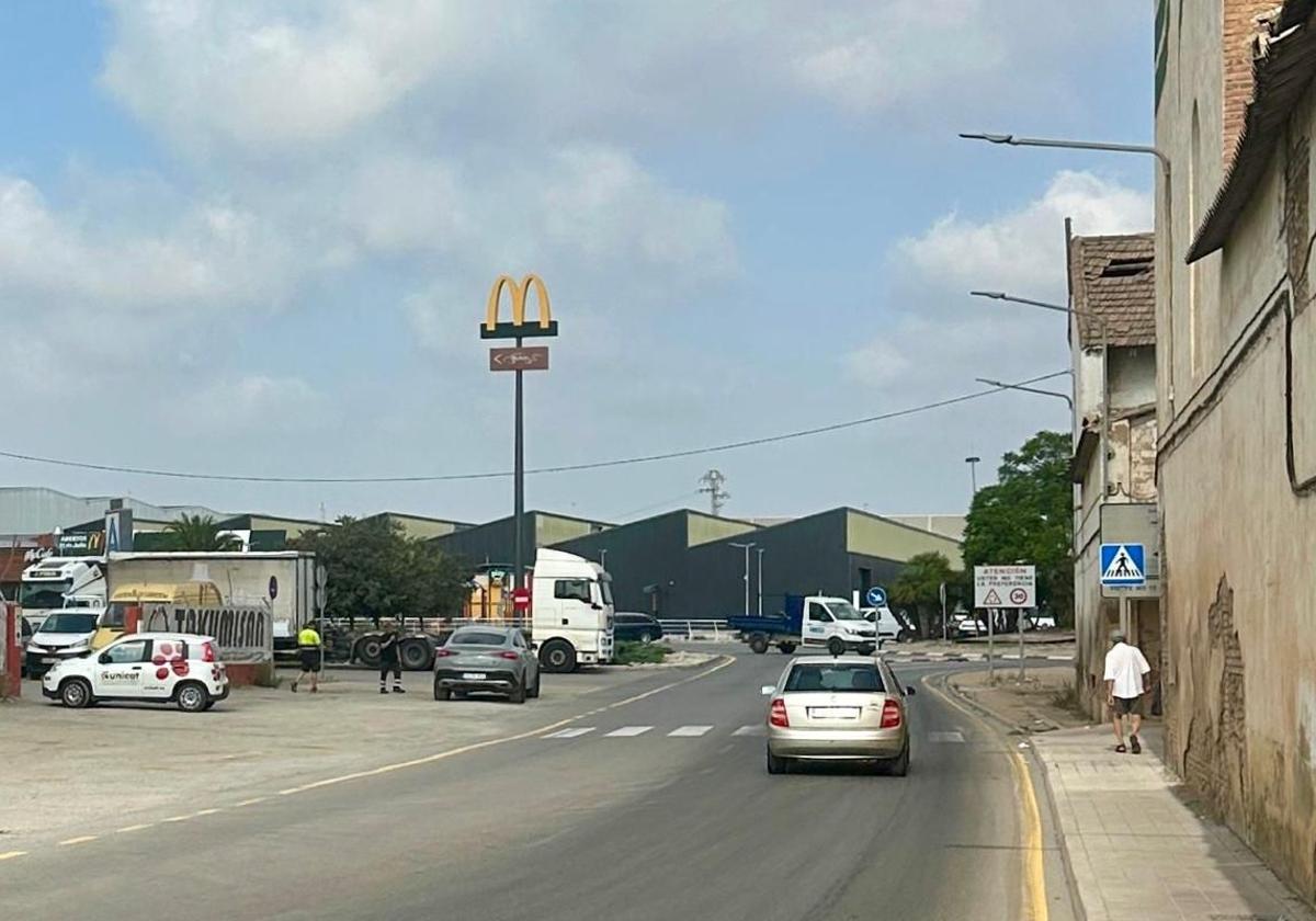 Zona de actuación del nuevo itinerario peatonal.