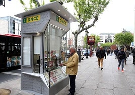 Un quiosco de la ONCE, en una imagen de archivo.