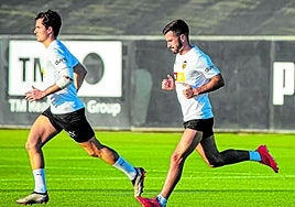 Hugo Guillamón y Gayà durante un entrenamiento.