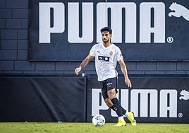 Cömert durante el amistoso contra el Castellón.