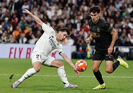 André Almeida, durante el partido del Valencia la temporada pasada.