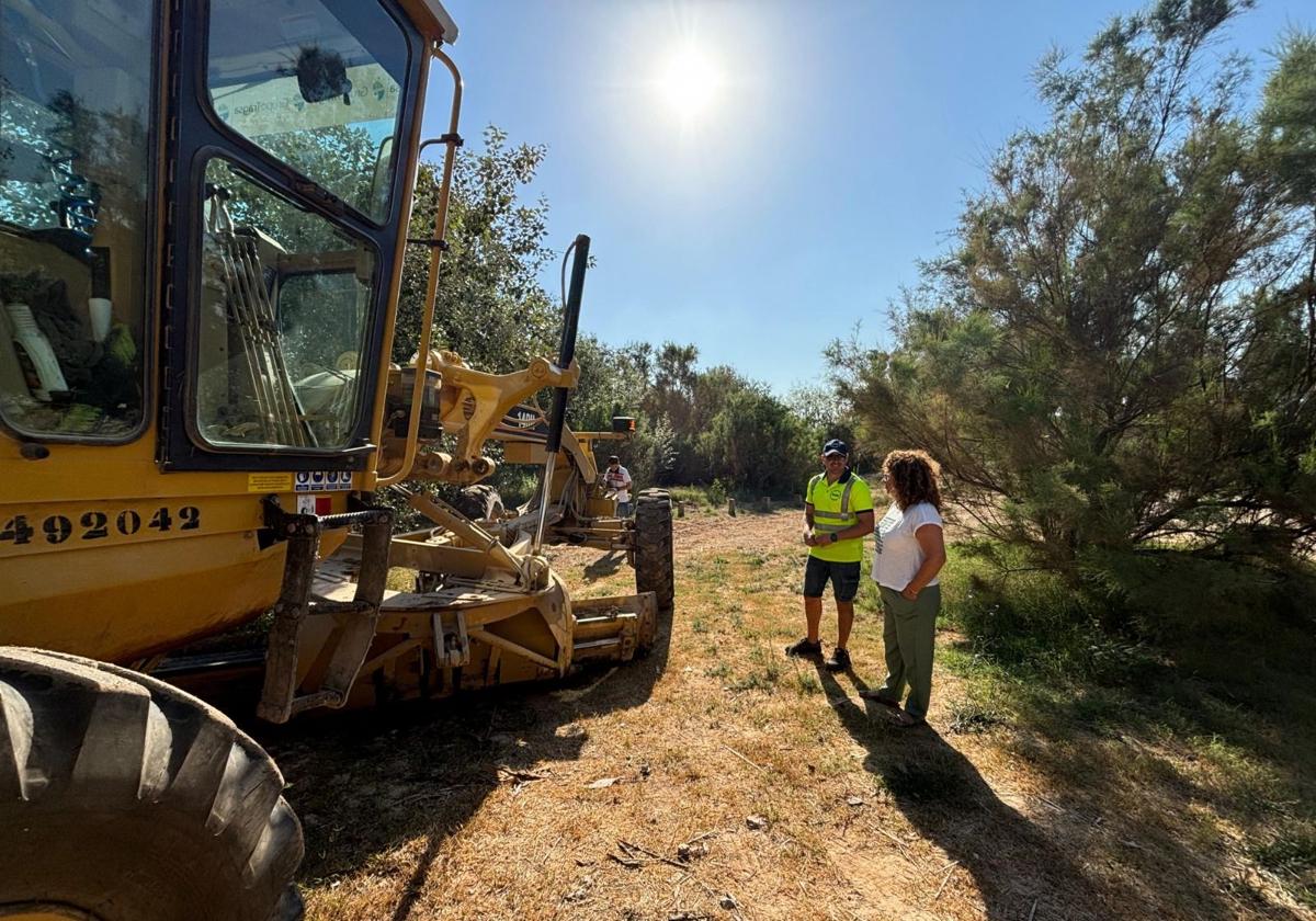Visita de la concejala Sáez al inicio de las obras