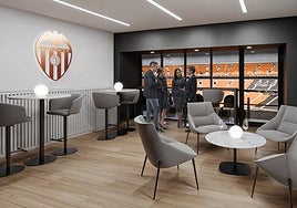 Una imagen de uno de los palcos del futuro Nou Mestalla.