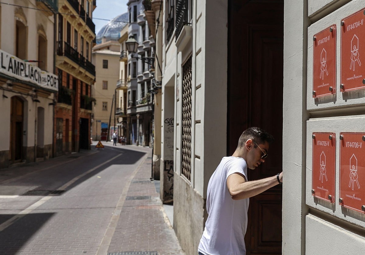 Piso turístico en Valencia en una imagen de archivo.