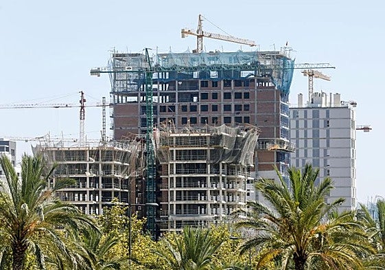 Obras en Malilla, en una imagen de archivo.