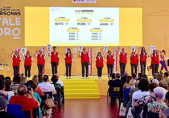 Celebración del Sorteo de Oro de Cruz Roja, en la Cúpula del Milenio de Valladolid.