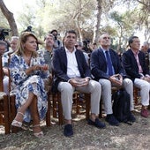 Camarero, Mazón, Gan Pampols, Gómez y Valderrama, en primera fila durante un acto en l'Albufera.