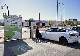Una estación de carga para vehículos eléctricos.