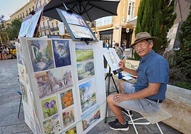 Leopoldo en la Plaza de la Reina.