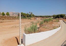 Obras en el barranco del Poyo, en una imagen tomada este lunes.