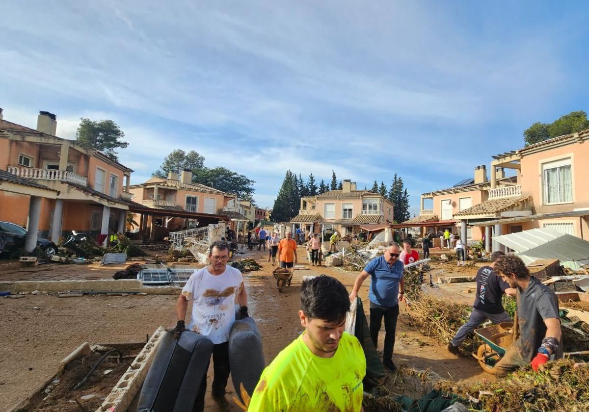 Una de las urbanizaciones de Godelleta después de la dana.