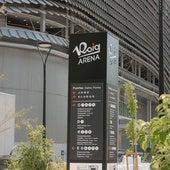 Torre informativa de las áreas del Roig Arena.