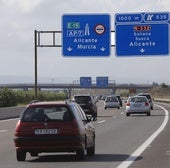 Accesos a la autopista A7, dirección Alicante.