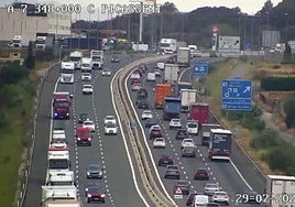 Atascos en la A-7 este martes, 29 de julio.