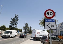 Un radar de velocidad en una imagen de archivo.