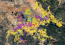 Mapas de caminos agrícolas de Requena.