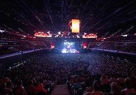 Aspecto del Roig Arena en el estreno de este martes.